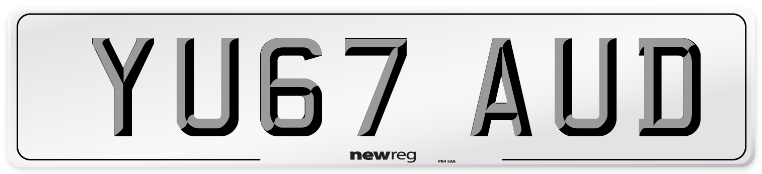 YU67 AUD Number Plate from New Reg